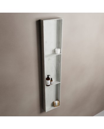 Mondiaz Easy Nis 149,5x29,5cm in solid surface kleur Opalo. 3 vakken  geschikt voor in- of opbouw