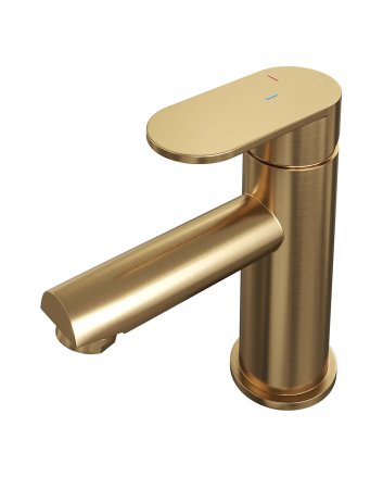 BRAUER Gold Edition lage opbouw wastafelmengkraan model C goud geborsteld PVD