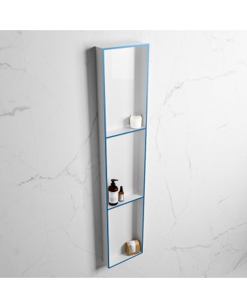Mondiaz Easy Nis 149,5x29,5cm in solid surface kleur Jeans | Talc. 3 vakken geschikt voor in- of opbouw