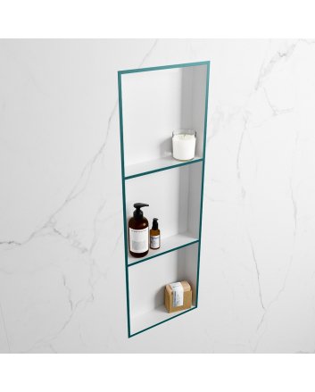 Mondiaz Easy Nis 89,5x29,5cm in solid surface kleur Smag | Talc. 3 vakken  geschikt voor in- of opbouw