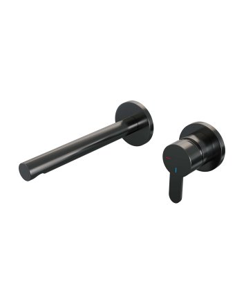 BRAUER Gunmetal Edition inbouw wastafelmengkraan met rechte uitloop en rozetten model D1 gunmetal geborsteld PVD