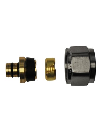 Luxe adaptor 16 x 2,0 mm Eurokonus, geborsteld staal