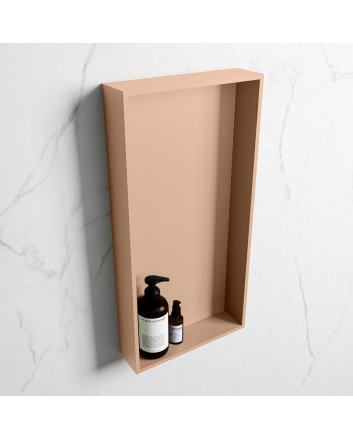 Mondiaz Easy Nis 59,5x29,5cm in solid surface kleur Rosee | Rosee. 1 vak geschikt voor in- of opbouw