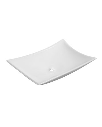 Scala waskom rechthoekig 56 x 37 x 10,5 cm keramiek glans wit