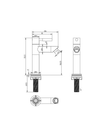 Sani DeLuxe Fonteinkraan opbouw rond RVS