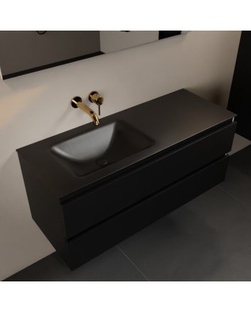 Mondiaz Aivy 120cm badmeubel Urban, wastafel Urban solid surface links zonder kraangat