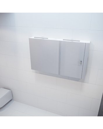 Mondiaz Cubb spiegelkast 120x70x16cm kleur carrara met 2 deuren