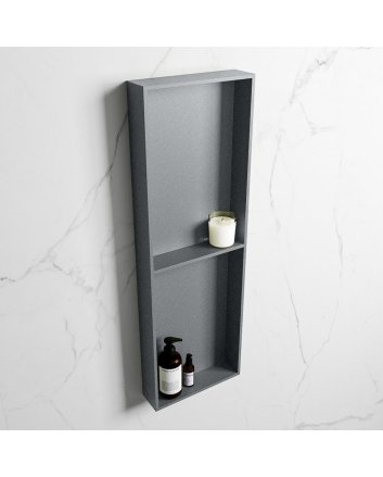 Mondiaz Easy Nis 149,5x29,5cm in solid surface kleur Plata | Plata. 2 vakken geschikt voor in- of opbouw