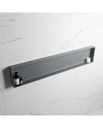 Mondiaz Easy Nis 149,5x29,5cm in solid surface kleur Plata | Plata. 1 vak  geschikt voor in- of opbouw