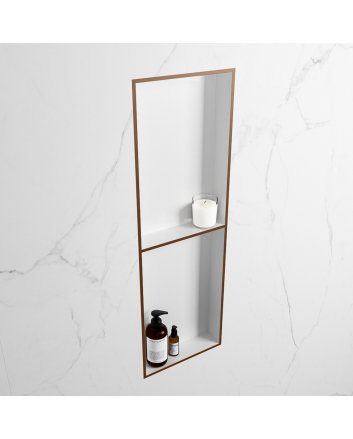 Mondiaz Easy Nis 149,5x29,5cm in solid surface kleur Rust | Talc. 2 vakken geschikt voor in- of opbouw