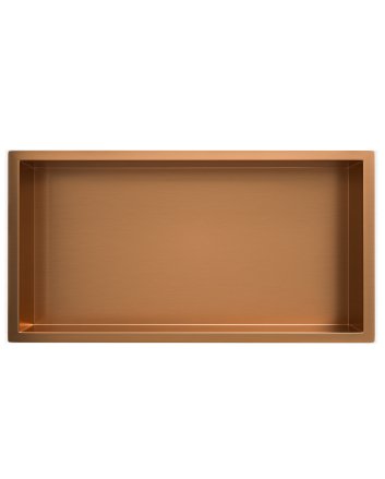 Demis inbouwnis 30 x 60 x 10 cm geborsteld brons koper