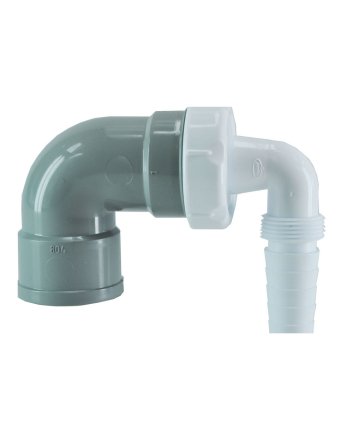 Machine aansluitstuk haaks/spie 40 mm PP/PVC