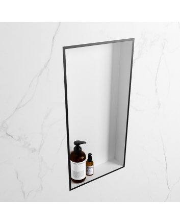 Mondiaz Easy Nis 59,5x29,5cm in solid surface kleur Urban | Talc. 1 vak  geschikt voor in- of opbouw