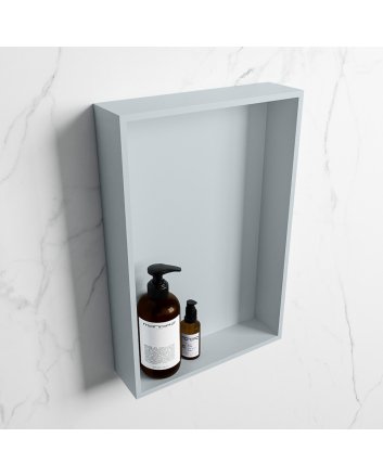 Mondiaz Easy Nis 44,5x29,5cm in solid surface kleur Clay | Clay. 1 vak  geschikt voor in- of opbouw