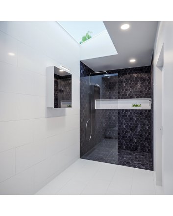 Mondiaz Cubb spiegelkast 50x70x16cm kleur talc met 1 deur