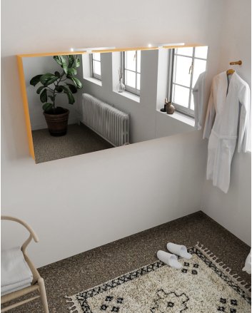 Mondiaz Cubb spiegelkast 150x70x16cm kleur ocher met 3 deuren