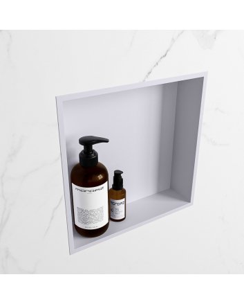 Mondiaz Easy Nis 29,5x29,5cm in solid surface kleur Cale | Cale. 1 vak  geschikt voor in- of opbouw