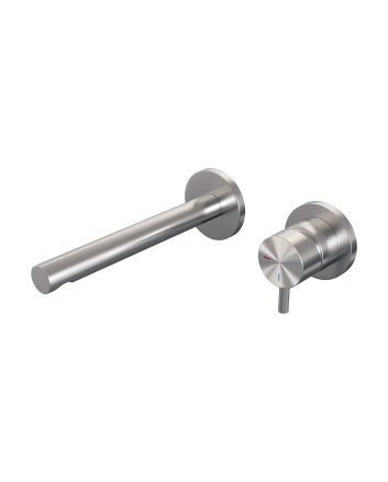 BRAUER Brushed Edition inbouw wastafelmengkraan met rechte uitloop en rozetten model B1 RVS geborsteld PVD