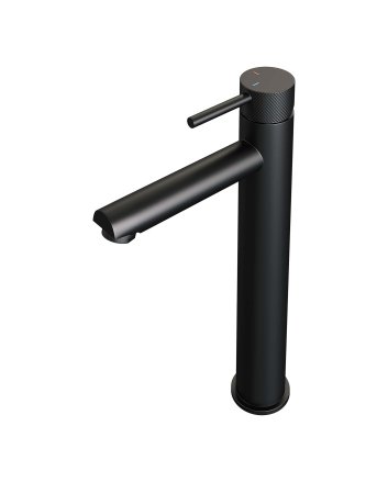BRAUER Black Carving verhoogde opbouw wastafelmengkraan model A mat zwart
