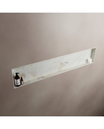 Mondiaz Easy Nis 149,5x29,5cm in solid surface kleur Frappe. 1 vak  geschikt voor in- of opbouw