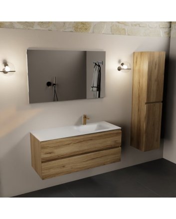 Mondiaz Aivy 120cm badmeubel Chai, wastafel Talc solid surface rechts 1 kraangat