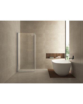 Uni douchecabine draaideur met zijwand 90x90 cm chroom met helder glas 8mm NANO