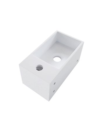 Wiesbaden Julia fontein rechts Solid surface 35 x 20 x 16 cm mat wit