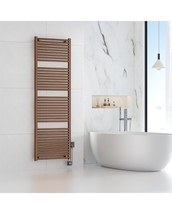 Elara elektrische radiator Smart WiFi 181,7 x 60 cm geborsteld brons koper PVD