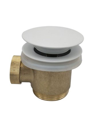 Caral clickwaste afvoerplug vrijstaand bad 1 1/2" glans wit