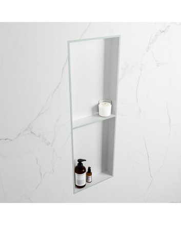 Mondiaz Easy Nis 149,5x29,5cm in solid surface kleur Greey | Talc. 2 vakken geschikt voor in- of opbouw