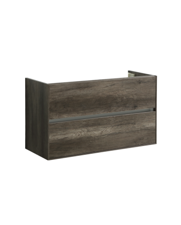 Sani DeLuxe Compact Greeploos onderkast met greeplijst aluminium 100 Century Oak