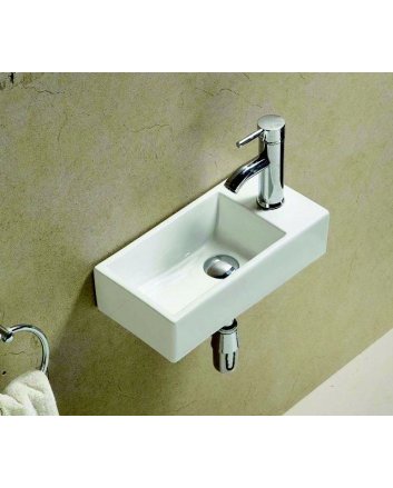 Sani DeLuxe Fontein Keramiek Pax 40,5x20x10,5 cm, links