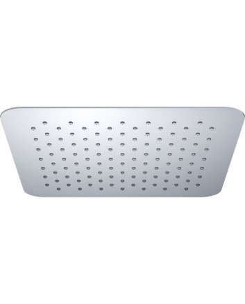UFO Luxe hoofddouche vierkant 400mm Ultra plat chroom