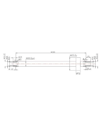 Caral douchearm met plafondbevestiging 30 cm mat zwart