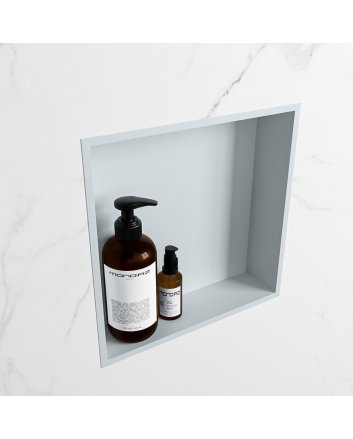 Mondiaz Easy Nis 29,5x29,5cm in solid surface kleur Clay | Clay. 1 vak  geschikt voor in- of opbouw