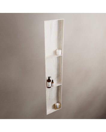 Mondiaz Easy Nis 149,5x29,5cm in solid surface kleur Ostra. 3 vakken  geschikt voor in- of opbouw