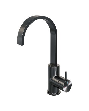 BRAUER Gunmetal Edition hoge opbouw wastafelmengkraan met draaibare platte uitloop model B gunmetal geborsteld PVD