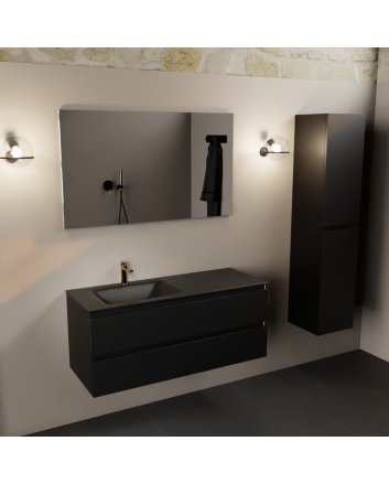 Mondiaz Aivy 120cm badmeubel Urban, wastafel Urban solid surface links 1 kraangat
