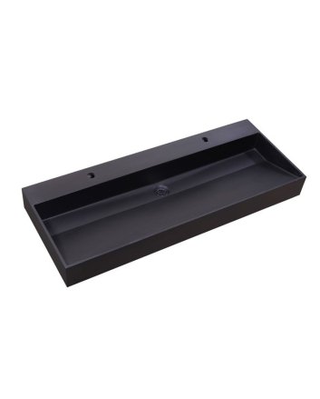 Sani DeLuxe Wastafel Quartz Trend 120 enkele wasbak, zonder kraangat