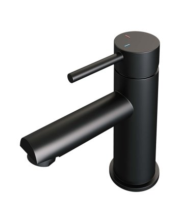 BRAUER Black Edition lage opbouw wastafelmengkraan model A mat zwart