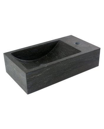 Sani DeLuxe Fontein Natuursteen Recto 40x22x10 cm, links