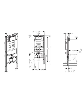 Geberit Duofix UP-320 inb.reservoir,bev.set, iso.set