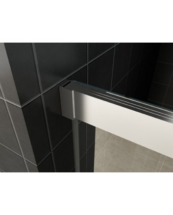 Puerta nisdeur met 1 schuifdeur 900 x 2000 x 8 mm nano helder glas/chroom