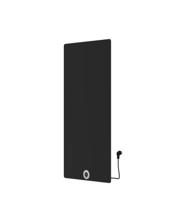 120x60 cm - Elektrische Panel Verticaal Vlak - Mat Zwart - 750 Watt