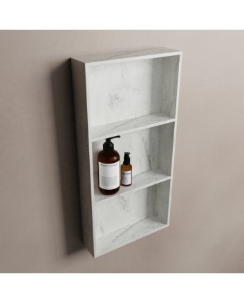 Mondiaz Easy Nis 149,5x29,5cm in solid surface kleur Opalo. 2 vakken geschikt voor in- of opbouw