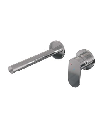 BRAUER Chrome Edition inbouw wastafelmengkraan met rechte uitloop en rozetten model C1 chroom