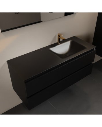 Mondiaz Aivy 120cm badmeubel Urban, wastafel Urban solid surface rechts 1 kraangat