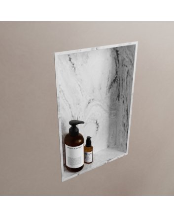 Mondiaz Easy Nis 44,5x29,5cm in solid surface kleur Glace. 1 vak  geschikt voor in- of opbouw