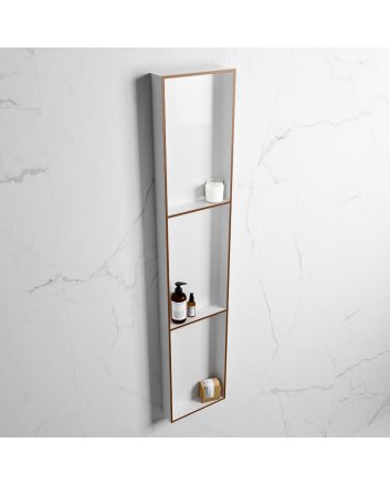 Mondiaz Easy Nis 149,5x29,5cm in solid surface kleur Rust | Talc. 3 vakken  geschikt voor in- of opbouw