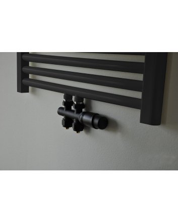 Riko Set thermostatisch onderblok recht mat zwart